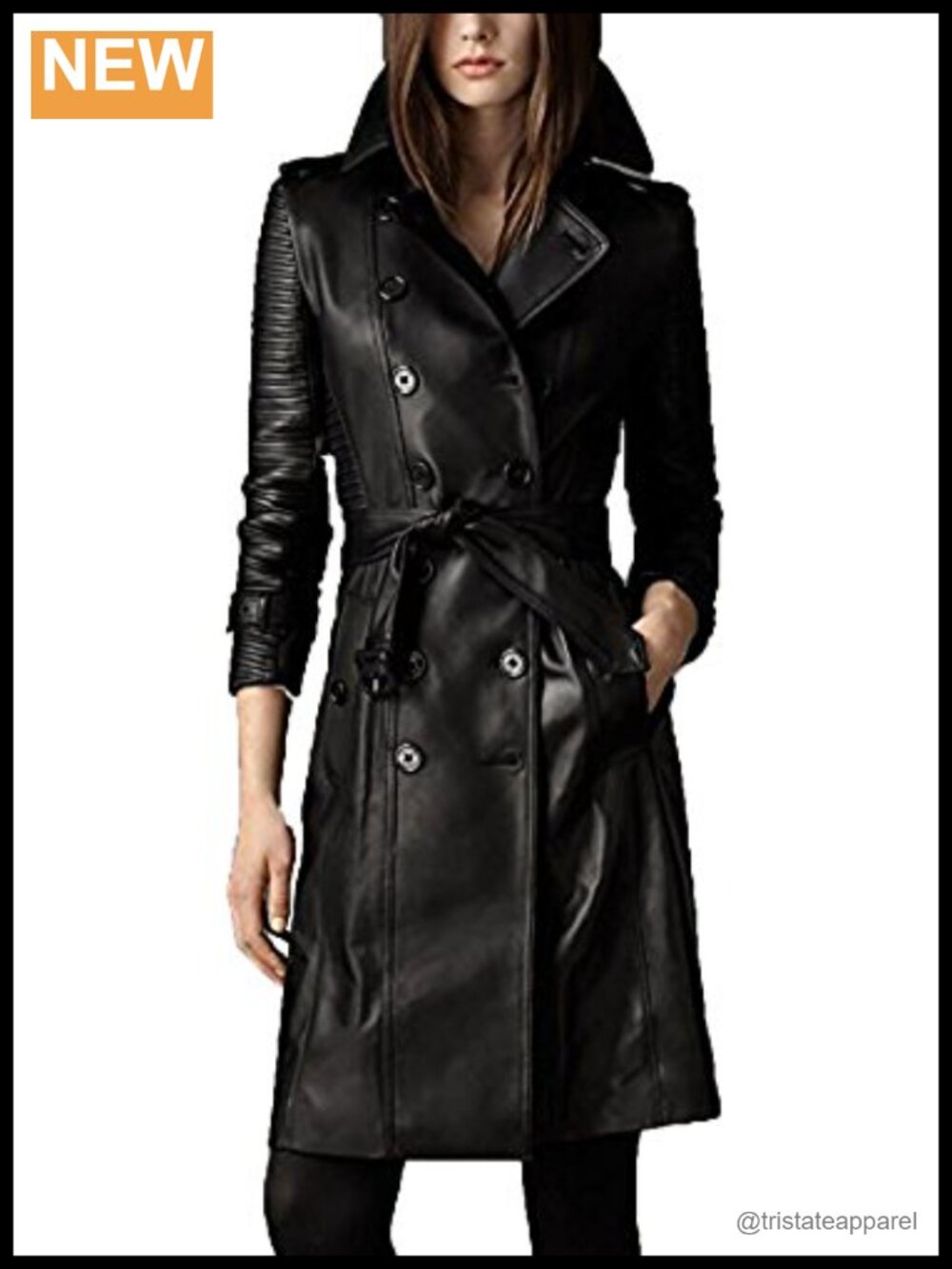 Genuine Lambskin Leather Quilted Sleeve Kimono Jacket Women Long Asymmetrical